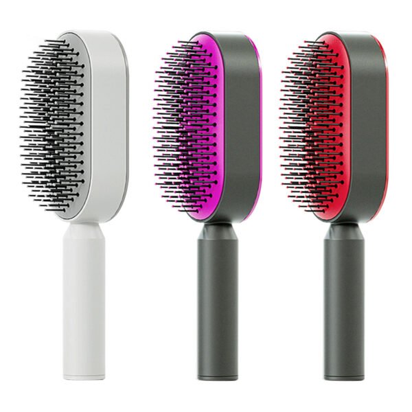 Self-Cleaning Hair Brush – One-Press Hair Release