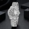 2Pcs/Set Unisex Jewelry Watches Women's Wristwatch Accessories Silver Fashion Business Elegant Classic Exquisite Retro Light Luxury Rhinestone Luxury Bracelet Watch Set Y2K Suitable for Daily Outfits, Travel, Perfect Holiday Gift
