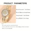 S5db0b0da4bcd426881e63808b36f1b22F.webp 1pc Casual Rhinestone Decor Quartz Watch Elegant Round Pointer Analog Wristwatch & 1pc Bracelet, Gift For Mom/Girlfriend