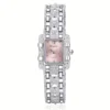 S7c385fb80be34e6ab66594b72fe26b42z.webp 2026 Fashion Luxury Square Black White Rhinestone Digital Square Alloy Dial Quartz Women's Watch
