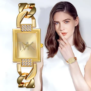 Sbaf3050ccd7d4ab7b98a8429b2859012I.webp UTHAI Watch Women Square Diamond Inlaid Square Light Luxury Fashion Quartz Watches Metal Female Bracelet Wristwatch Girl Clock