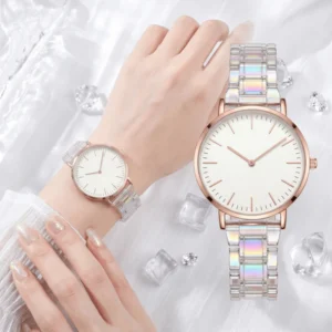 Sbceb73b862154a38a7521aea882e897fz.webp Fashion Watches for Women Simple Style Analog Ladies Quartz Wristwatches Unique Clear Band Woman Girls Watch Clock Gift Montre