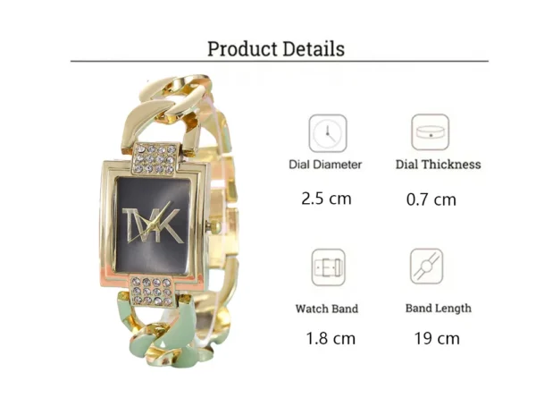 Sef94a0c81ae547129a870673cdb3ec98X.webp UTHAI Watch Women Square Diamond Inlaid Square Light Luxury Fashion Quartz Watches Metal Female Bracelet Wristwatch Girl Clock