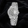 2Pcs/Set Unisex Jewelry Watches Women's Wristwatch Accessories Silver Fashion Business Elegant Classic Exquisite Retro Light Luxury Rhinestone Luxury Bracelet Watch Set Y2K Suitable for Daily Outfits, Travel, Perfect Holiday Gift
