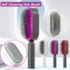 Self-Cleaning Hair Brush – One-Press Hair Release